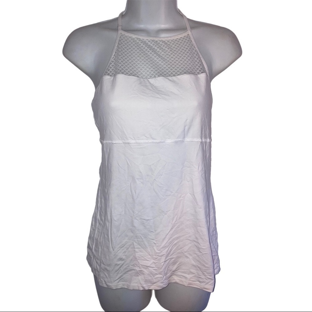 Gap Fit Mesh Athletic Tank T Racerback S White*